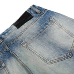 Men's Punk Washed Loose Straight Denim Pants Vintage Casual