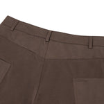 Pantalones de algodón con pierna ancha y color liso