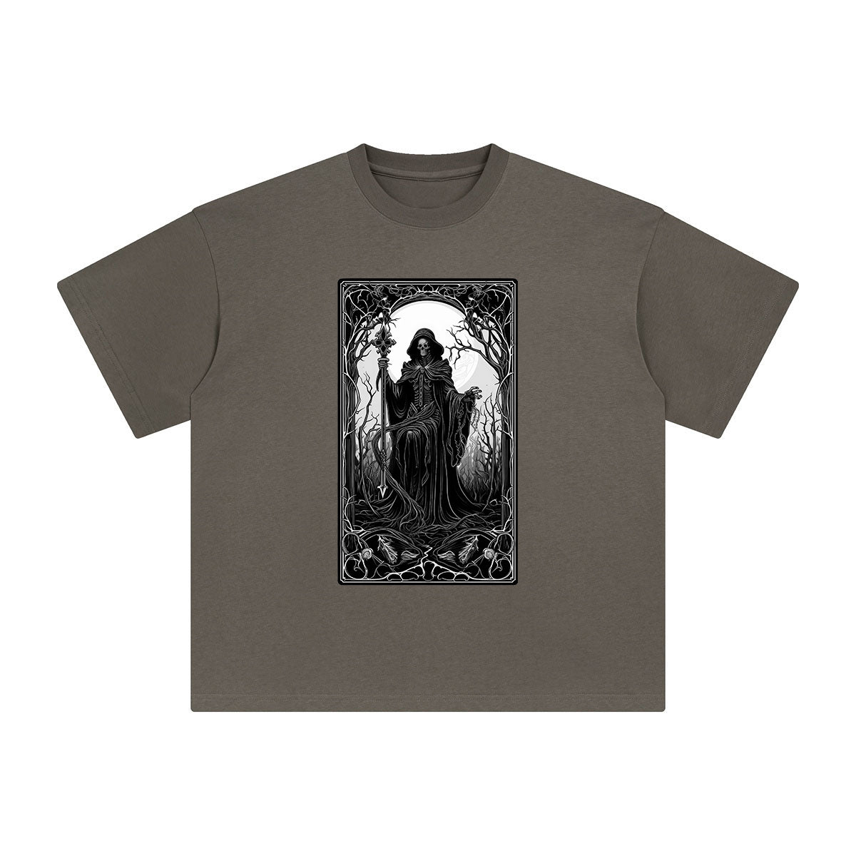 Mystery Skeleton Tarot Card Graphic Tee-INNBLAC Fashion Apparel