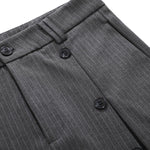 Vintage Pinstripe Wide Leg Cropped Trousers
