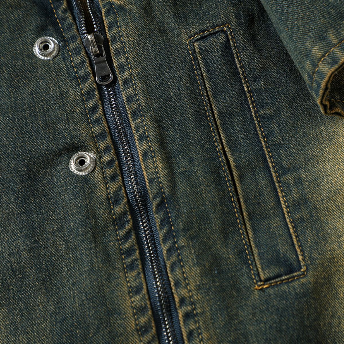 VintageWash Sleeveless Bomber Vest