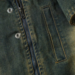 VintageWash Sleeveless Bomber Vest