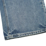 Washed Scythe Silhouette Wide Leg Denim Pants