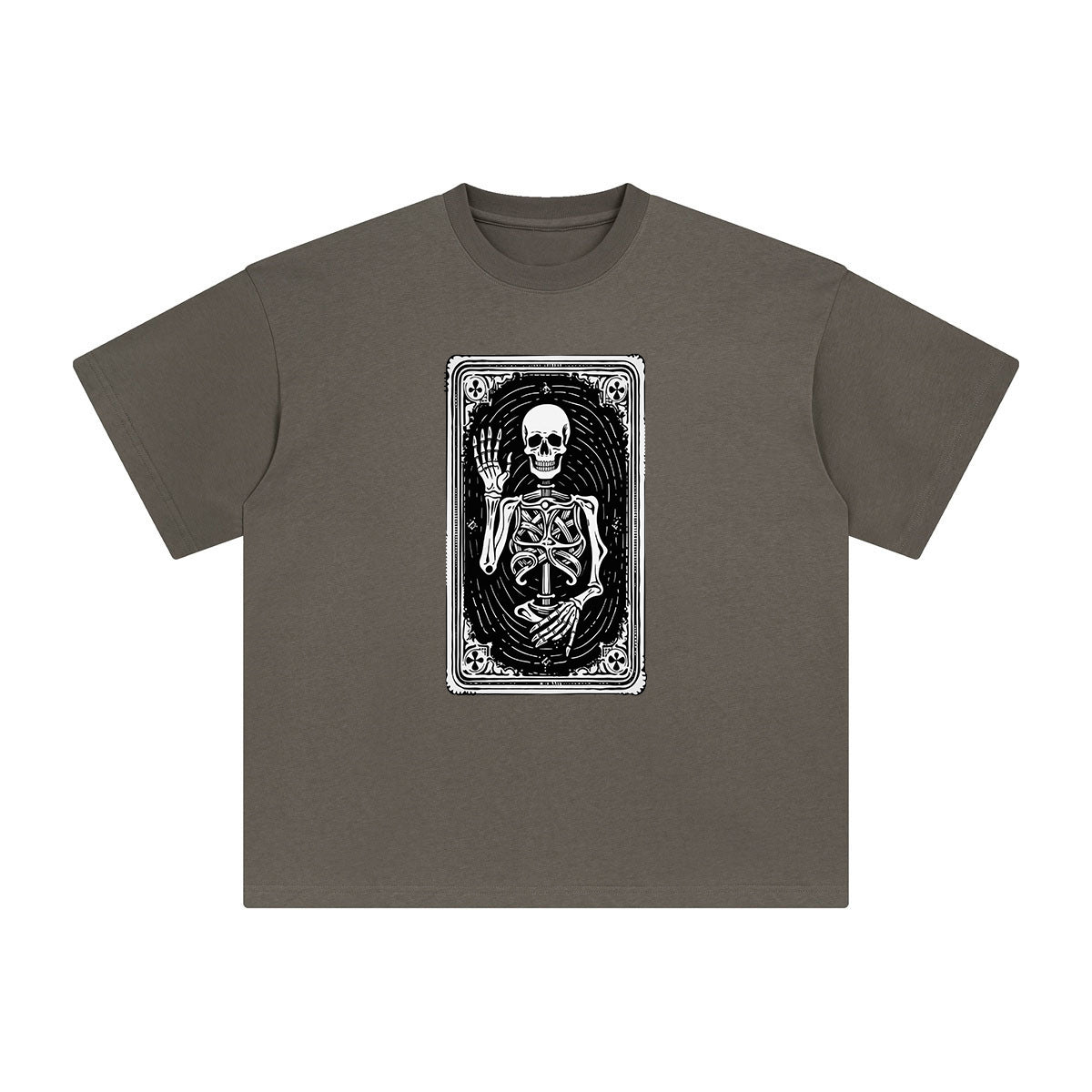 Mystery Skeleton Tarot Card Graphic Tee-INNBLAC Fashion Apparel