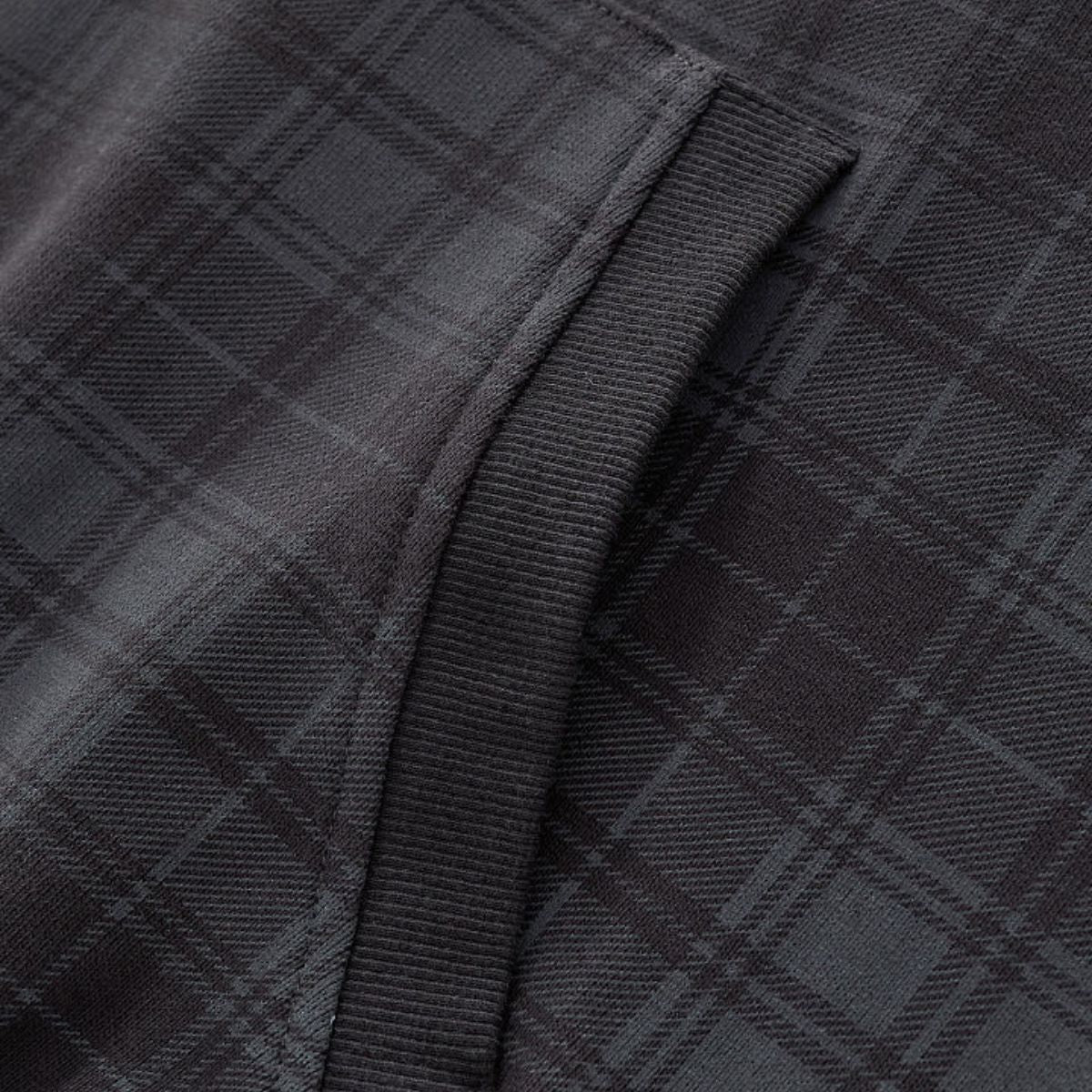 Plaid Collegiate Hoodie French Terry Sweatshirt
