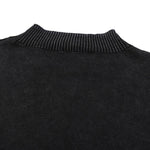 Vintage Snow Wash Cropped Cotton Knit Sweater