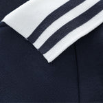 Retro Striped Collar Pullover Sweatshirt