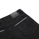 Vintage Black Zip Hem Slim Flare Jeans