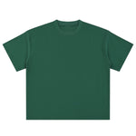 Relaxed Fit Boxy Solid Color Minimal Tee