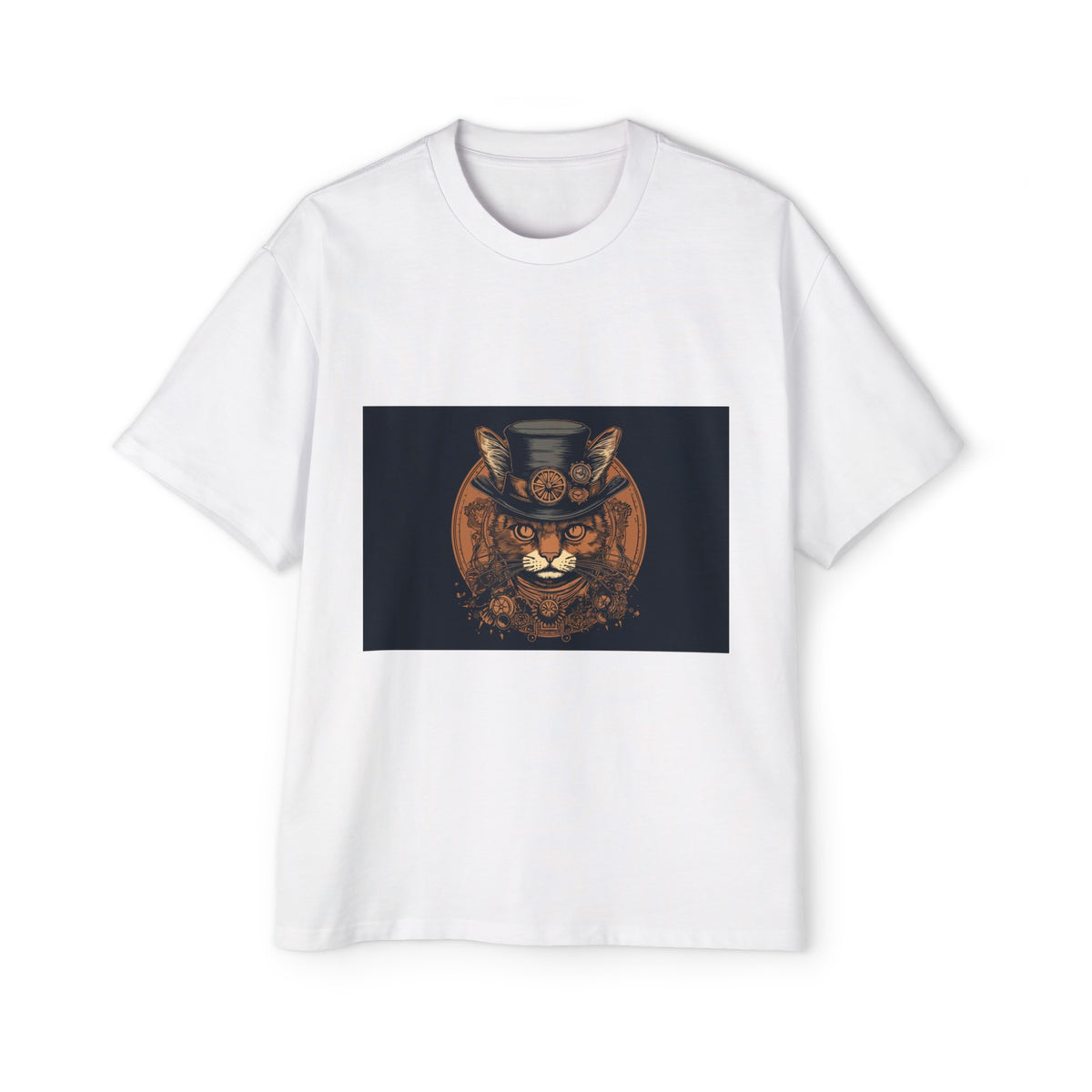 Steampunk Cat Vintage Graphic Tee-INNBLAC Fashion Apparel