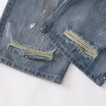 Paint Splatter Heavy Ripped Washed Jeans