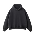 Vintage Wash Distressed Fleece Boxy Hoodie