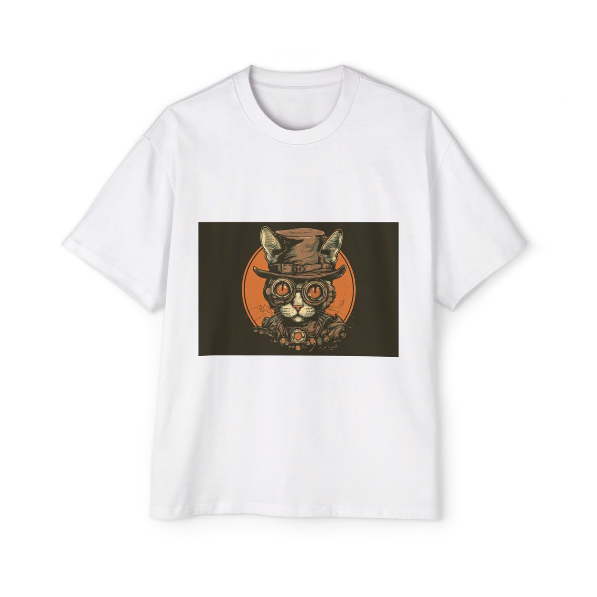 Steampunk Cat Vintage Graphic Tee-INNBLAC Fashion Apparel
