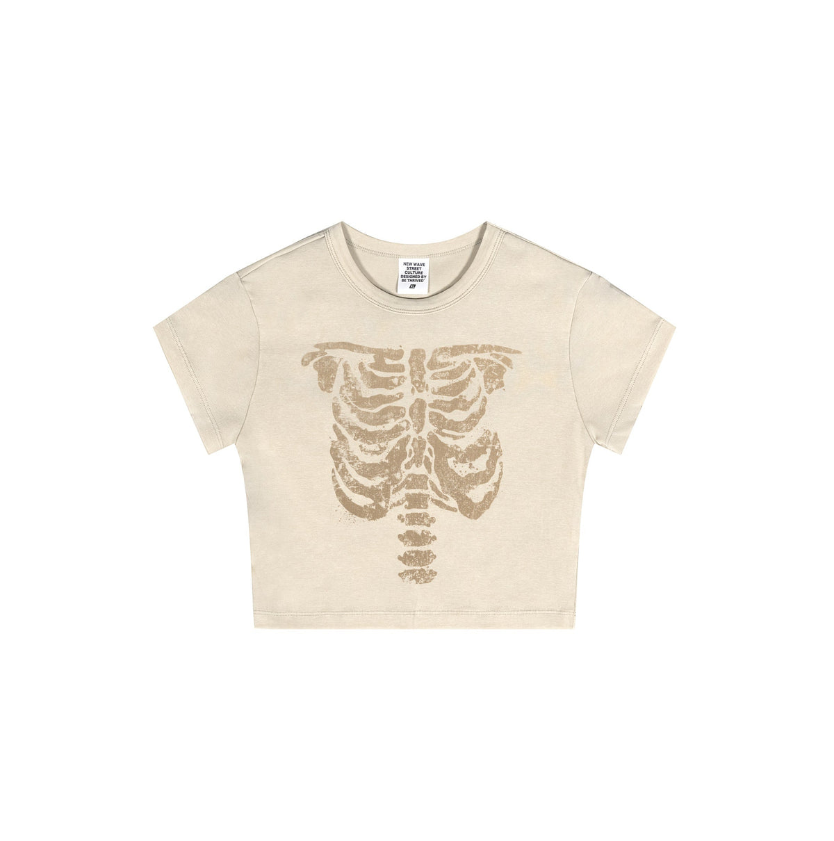 Cap Sleeves Graphic Crop Top-INNBLAC Fashion Apparel