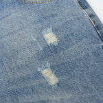 Light Wash Distressed Loose Jeans