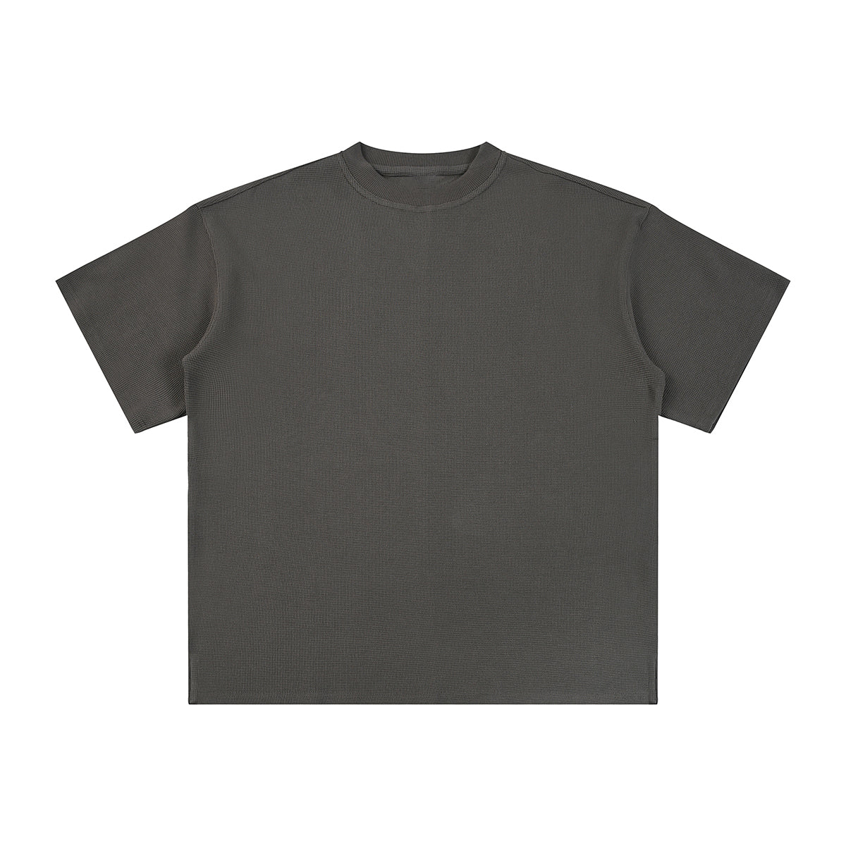 Heavyweight Waffle Split-Hem Texture T-Shirt