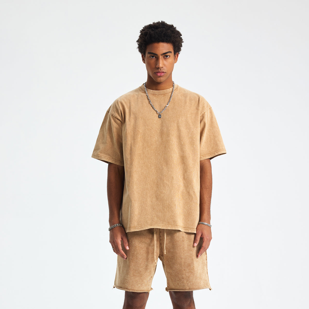 Washed Faded Baggy Cotton Tee 7.5oz