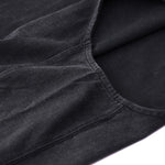 Camiseta sin mangas de algodón lavado negro de 8.25 oz