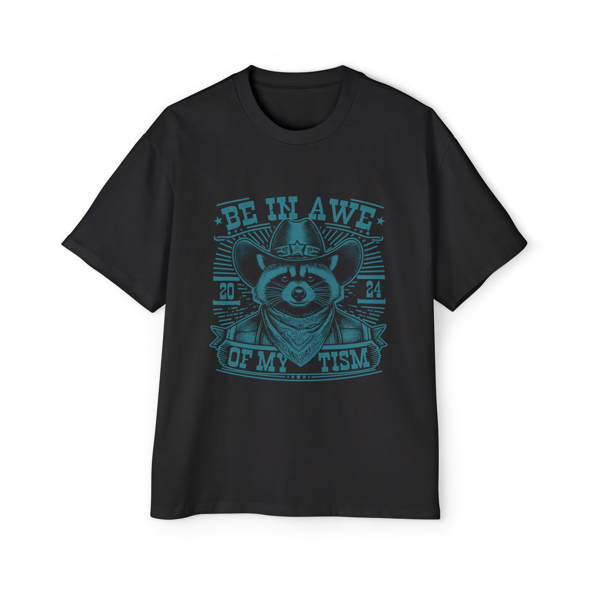 Raccoons Cowboy Graphic Tee-INNBLAC Fashion Apparel