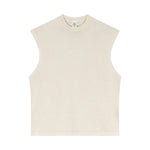 Camiseta sin mangas con borde reverso sin rematar de 8 oz