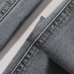 Light Wash Slight Flare Mid Rise Vintage Jeans