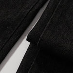 Contrast Stitching Detail Wide Leg Denim Pants