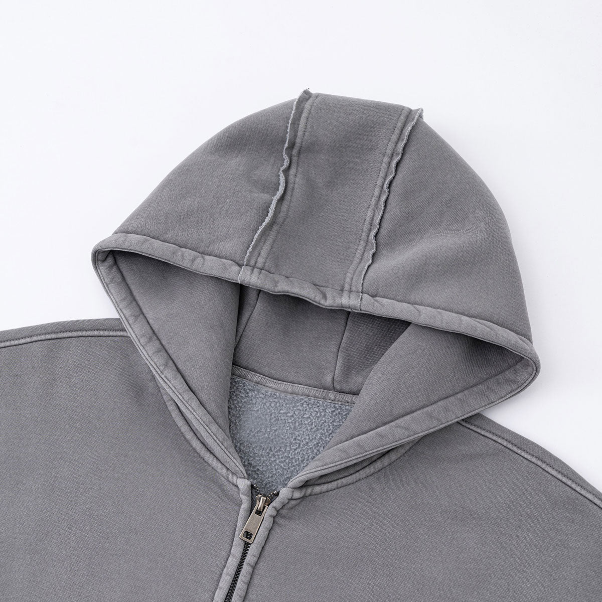 Double Slider Fleece Kangaroo Pocket Hoodie