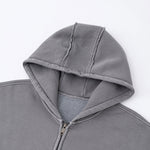 Double Slider Fleece Kangaroo Pocket Hoodie