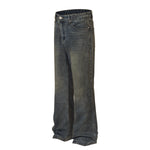 Wrinkle Wash Vintage Straight Jeans