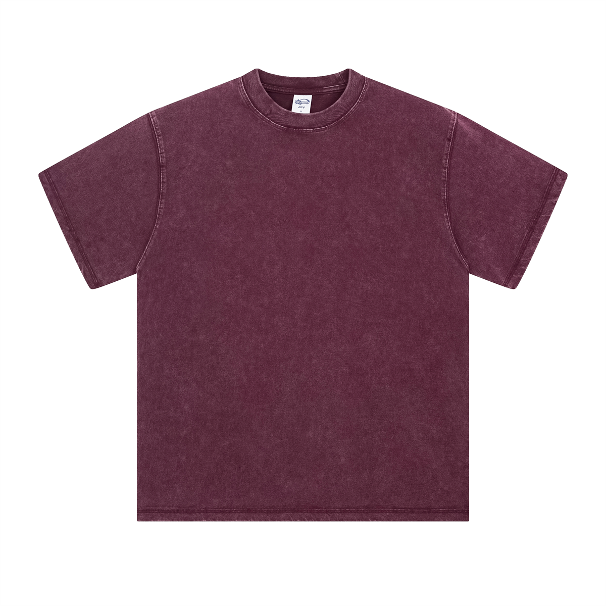 Camiseta lavada de corte holgado y peso pesado de 8.25 oz