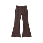 Women's Pleated Flared Plush Trousers