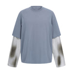 Washed Colorblock Contrast Sleeve Tee
