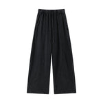 Streetwear Distressed Curved Panel Straight-Leg Pants