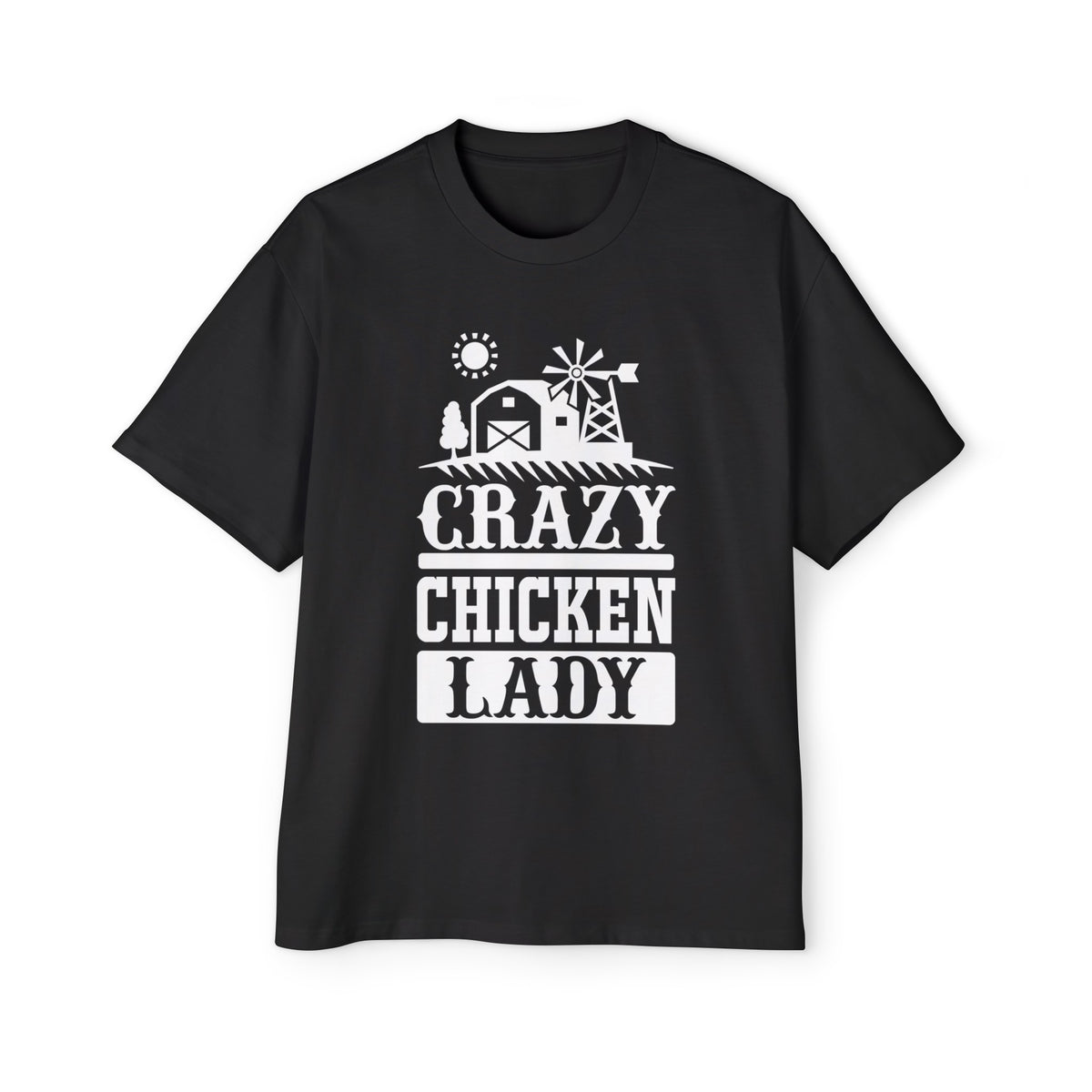 Crazy Chicken Lady Graphic Tee-INNBLAC Fashion Apparel