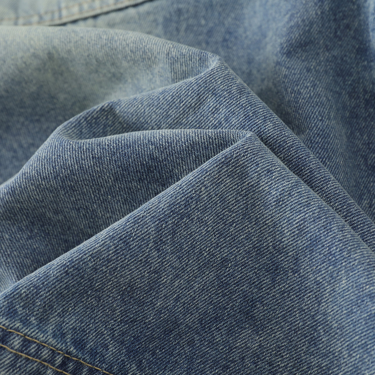 Multi-Pocket Cargo Denim Bermuda Shorts