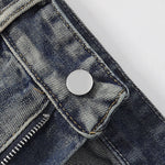 Distressed Patched Star Detail Jeans