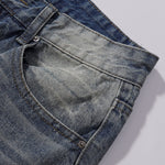 Heavy Wash High-Rise Straight Leg Jeans