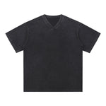 Men's Casual Washed V-Neck T-Shirt 270gsm