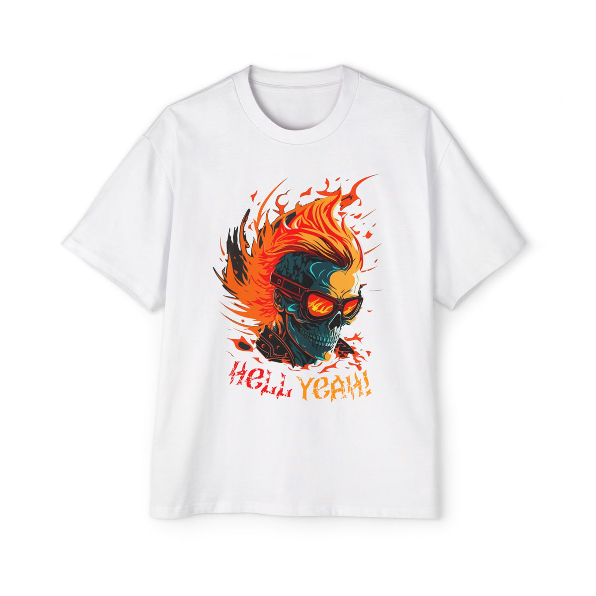 Skull Hell Rider Graphic Tee-INNBLAC Fashion Apparel
