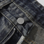 Decorative Rope Dark Wash Vintage Wide Leg Jeans