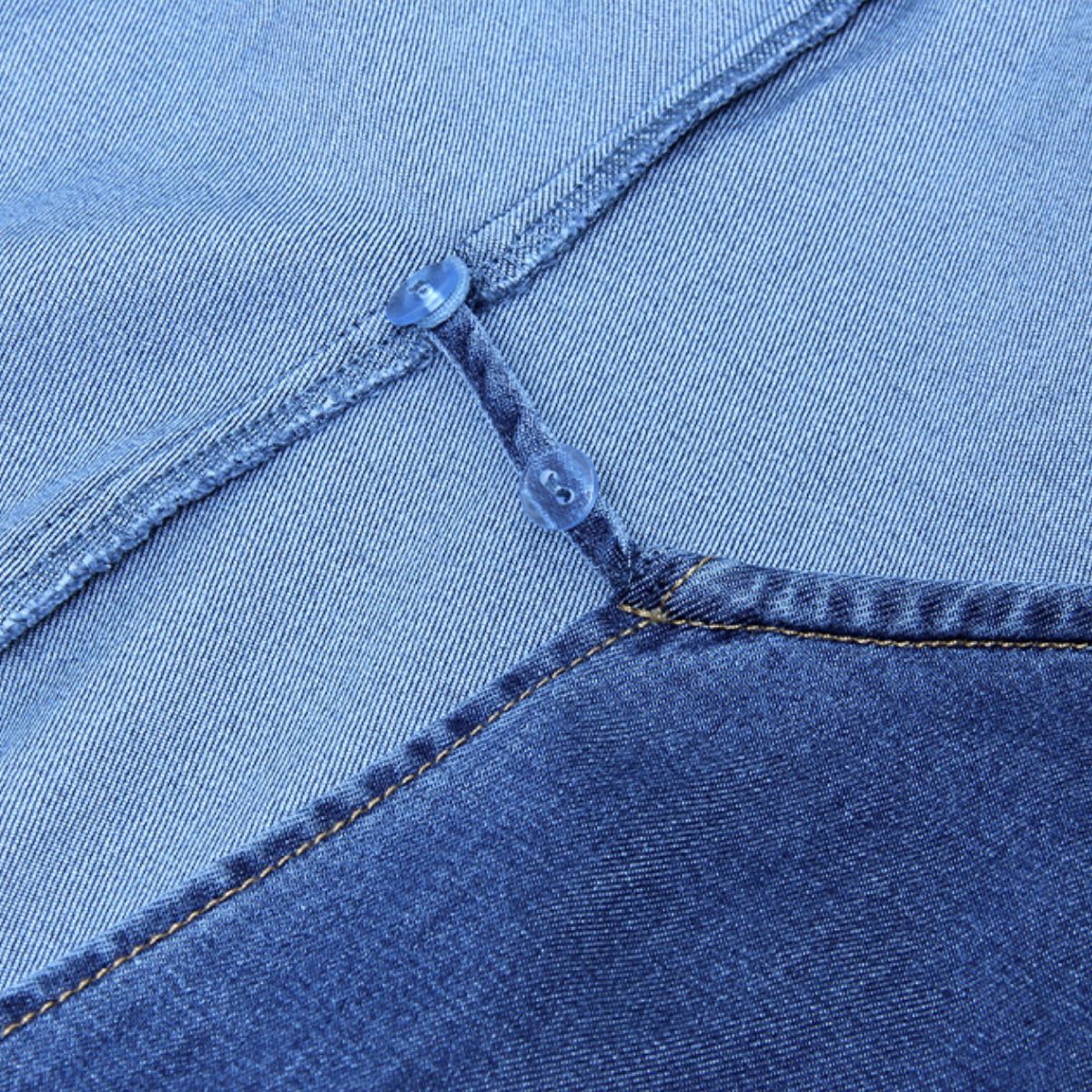 Puff Sleeve Denim Wrap Midi Dress