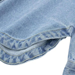 Vestido midi vaquero sin mangas con botones y aberturas en la parte delantera