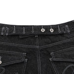 Raw Black Contrast Pocket Denim Bermuda Shorts