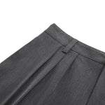 Vintage Pleated Wide Leg Cropped Trousers