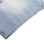 Vintage Washed Distressed Cat Whisker Denim Bermuda Shorts