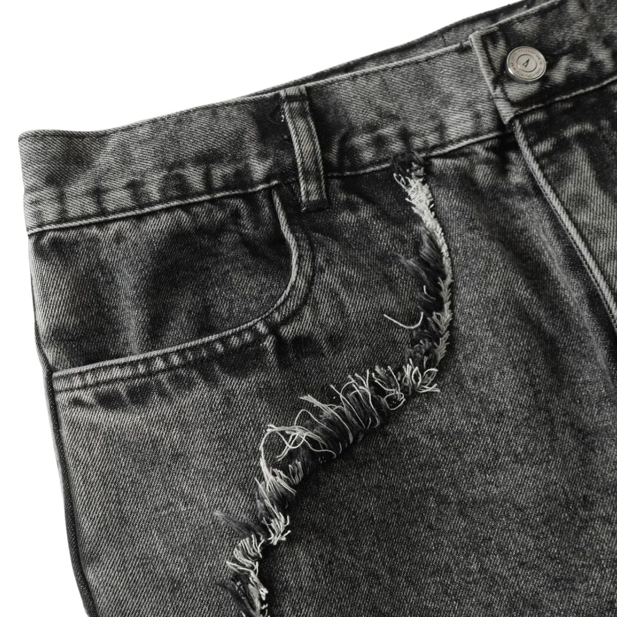 Smoke Rise Trap Denim Raw Trim Flare Jeans