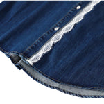 Vestido midi vaquero sin mangas con botones y aberturas en la parte delantera