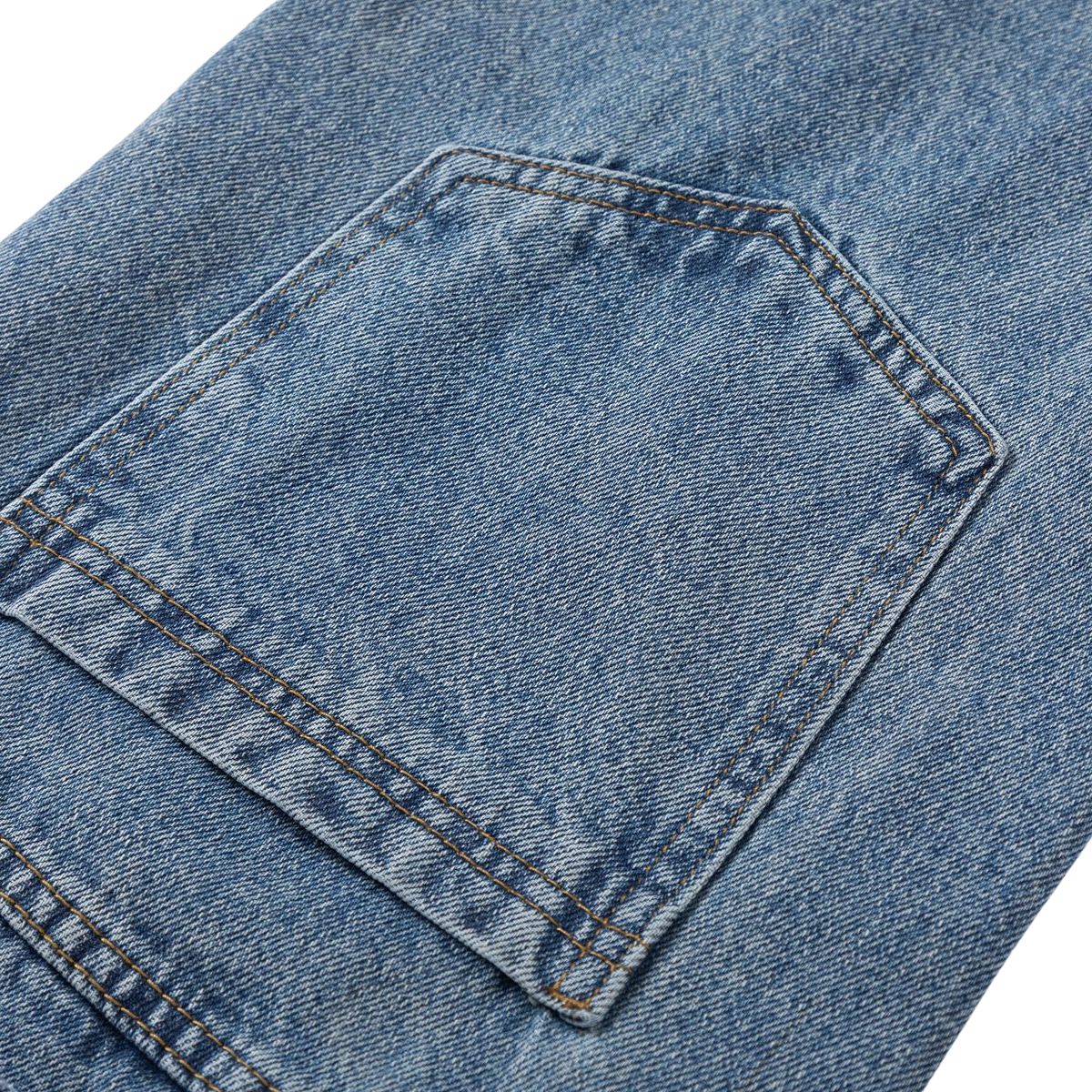 Vintage Washed Reverse Panel Slim Flare Jeans