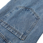 Vintage Washed Reverse Panel Slim Flare Jeans