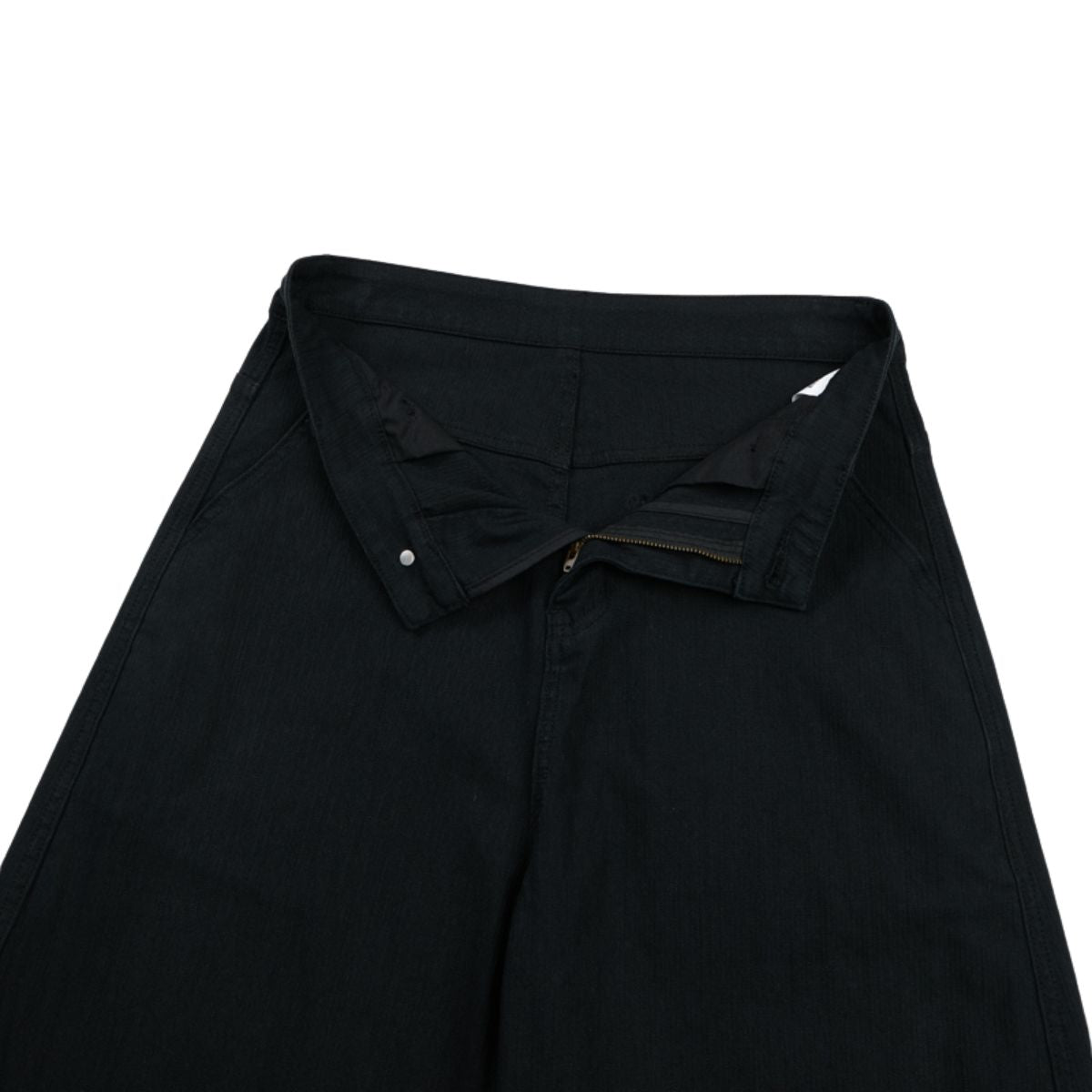Balloon‑Cut Curved Wide Leg Trousers